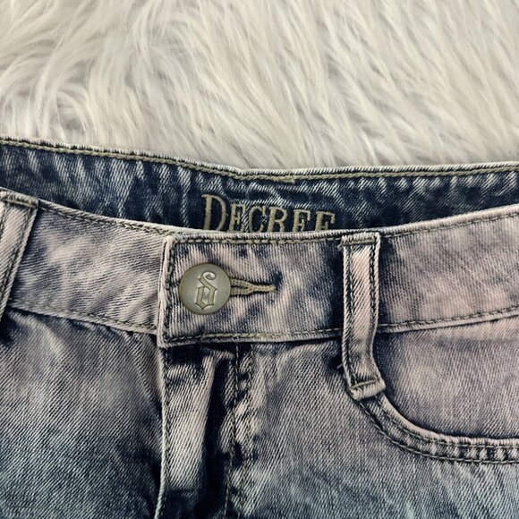 Decree womens acid wash pink ombre cut off shorts 1 y2k sexy - Picture 4 of 12